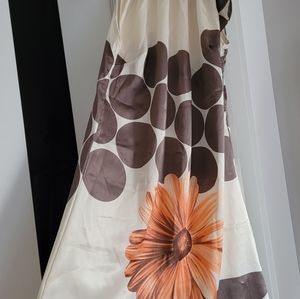 Summer dress, silky, flower print, size XS-S